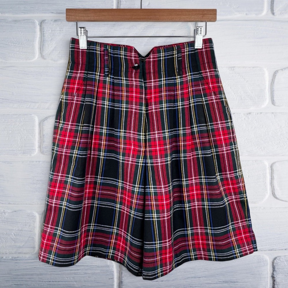 The Limited Bermuda Mom Shorts Red Plaid Sz 6 Academia Preppy Old Money VTG 90's